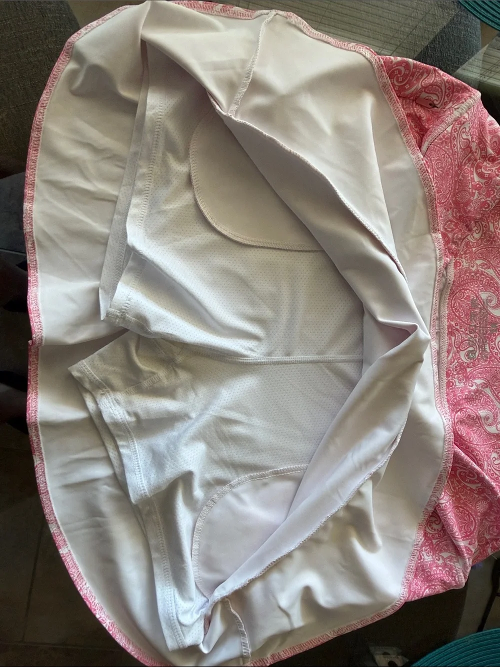 Women's Pink Paisley Skort with A-Line Silhouette